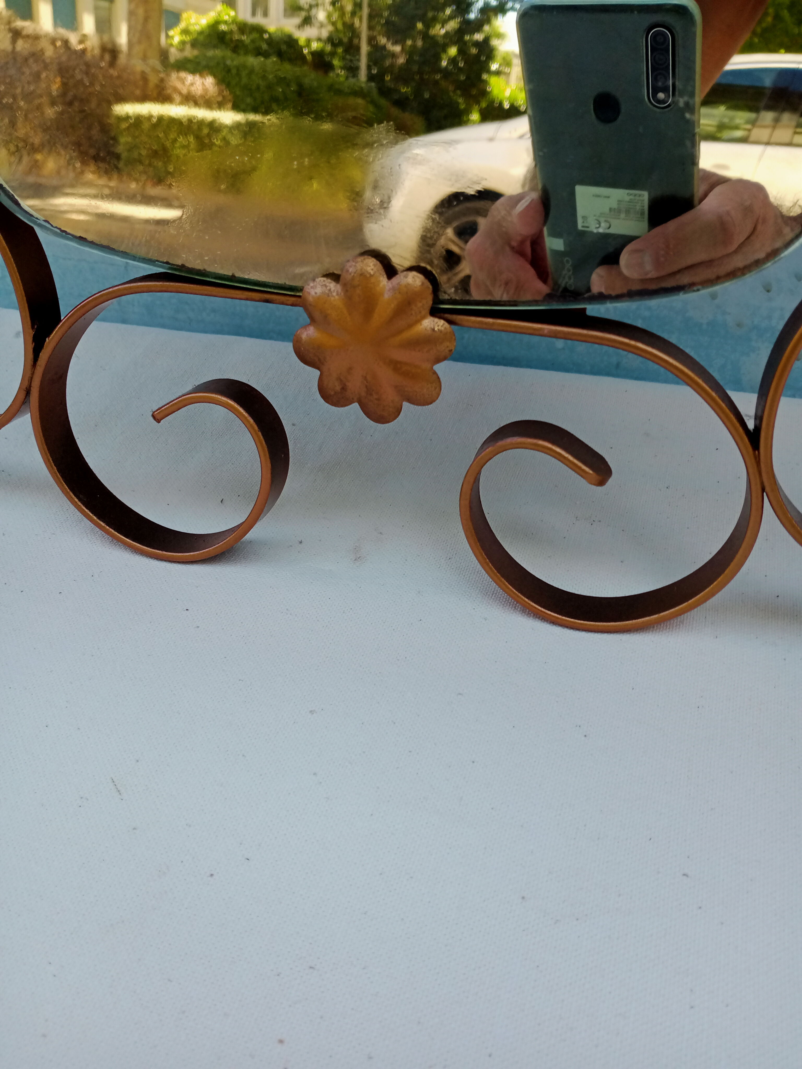 Wrought iron mirror 1960 117x46cm