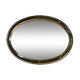 Hollywood Regency Style Oval Brass Bezel Mirror – 1970