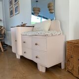 Commode coiffeuse rose