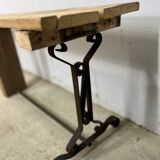 Bench with rustic base