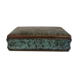 Wooden box and antique metal
