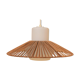 Vintage glass and rattan suspension