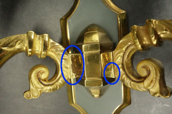 Pair of Empire style swan sconces - Lucien GAU, Paris