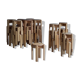 Lot de 20 tabourets en hêtre laqué 1960
