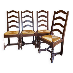 Lot de 4 chaises de salle - manger louis