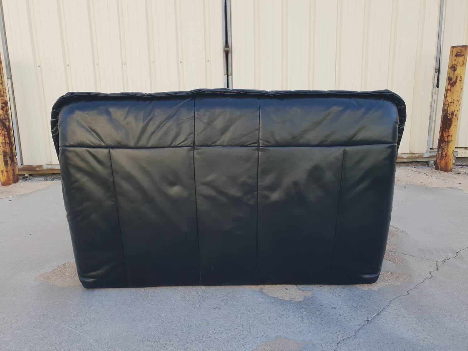 2 seater leather sofa 1970