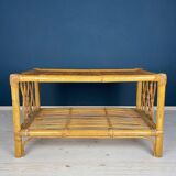Vintage bamboo coffee table, Italy, 1970s