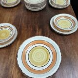 Entire dinner service in Gien, Etna model