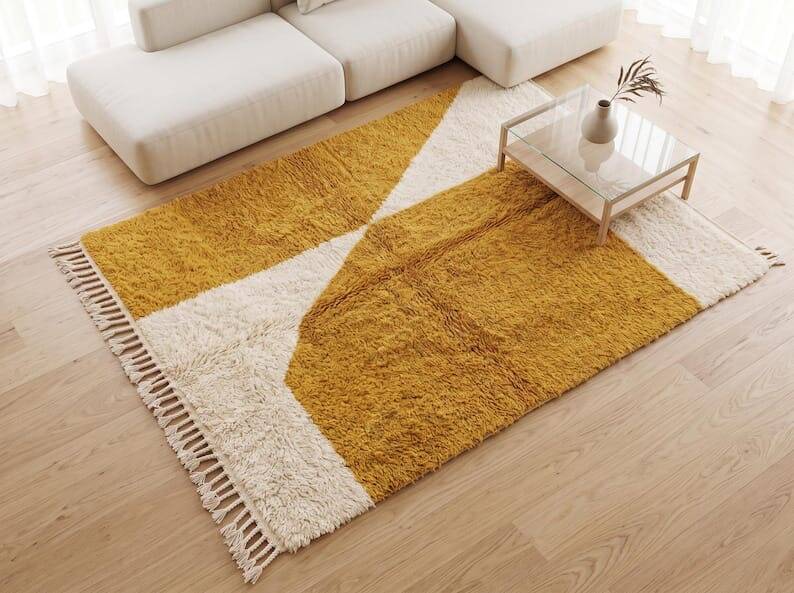 Natural wool rug for your traditional space 2/3 m