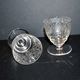 Set of 2 lulli crystal liqueur glasses signed baccarat art déco arabesque