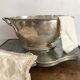 Champagne bucket, engraved silver cooler