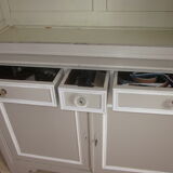 2-body old painted wooden buffet