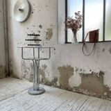80s glass and marble console