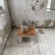 Table basse noyer et chrome moderniste
