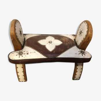 Vintage camel saddle stool 1960