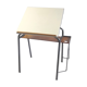 Desk, drawing table in wood and metal – 60s/70s