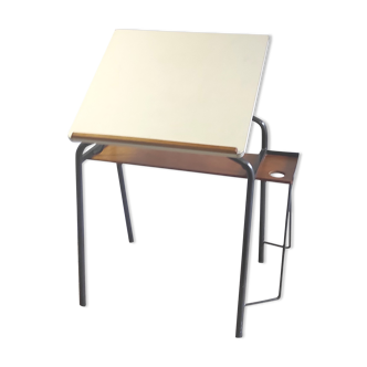 Desk, drawing table in wood and metal – 60s/70s