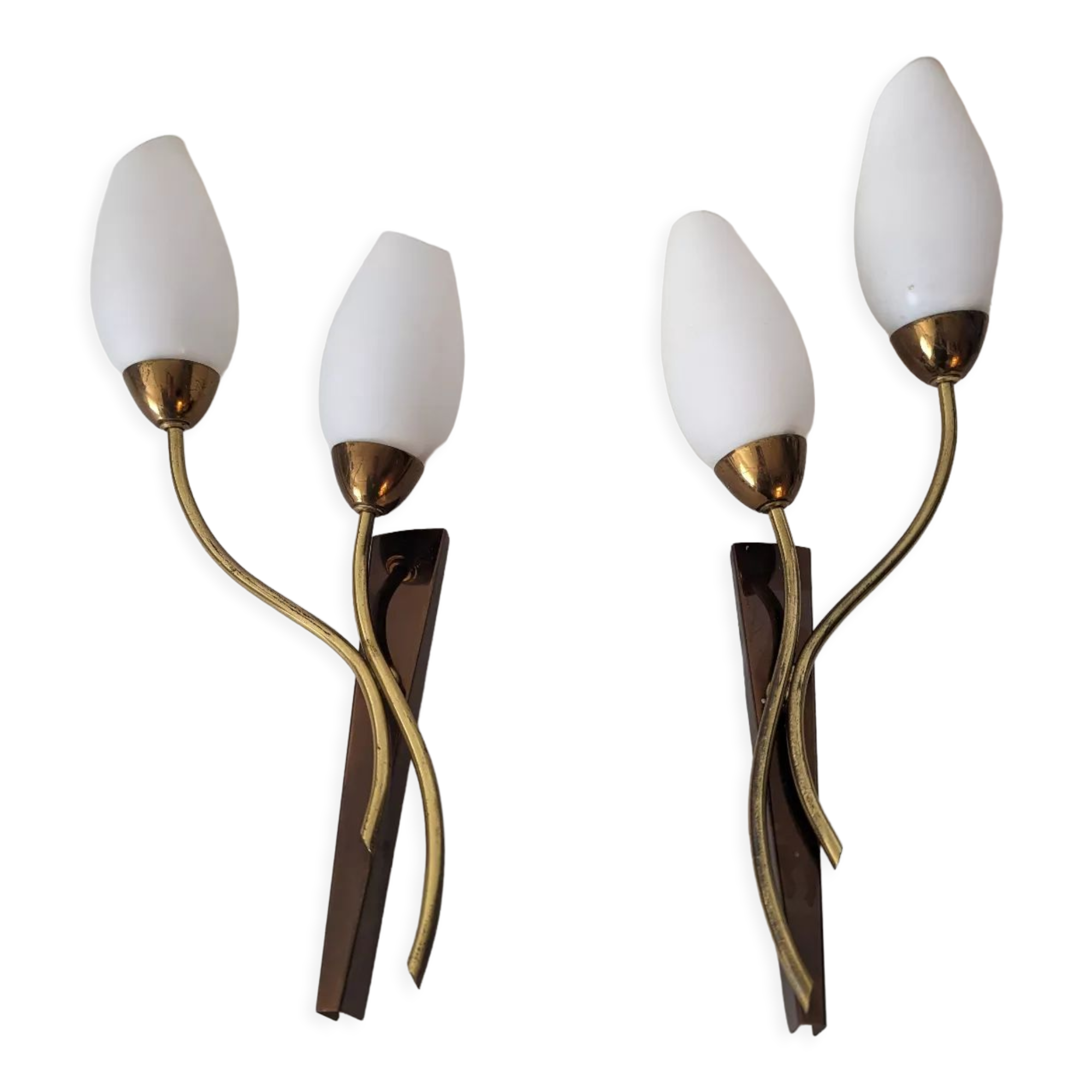 Pair wall lamp hollywood regency style