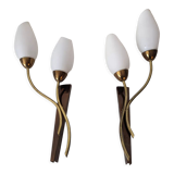 Paire applique style hollywood regency