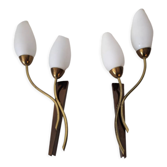 Paire applique style hollywood regency