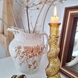 Vintage amber candle holder