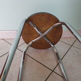 Vintage stool, formica and chrome feet, 60s