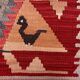 Vintage Turkish mini kilim 65x70 cm wool small Square kelim 2567