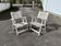Pair of vintage wooden folding garden chairs – shabby chic look