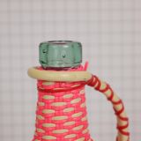 Scoubidou pink and blue bottle