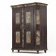 Rustic Farmhouse Folk Art Painted Bridal Cabinet 1844