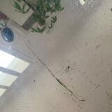 Old bevelled stitched mirror 78x108cm