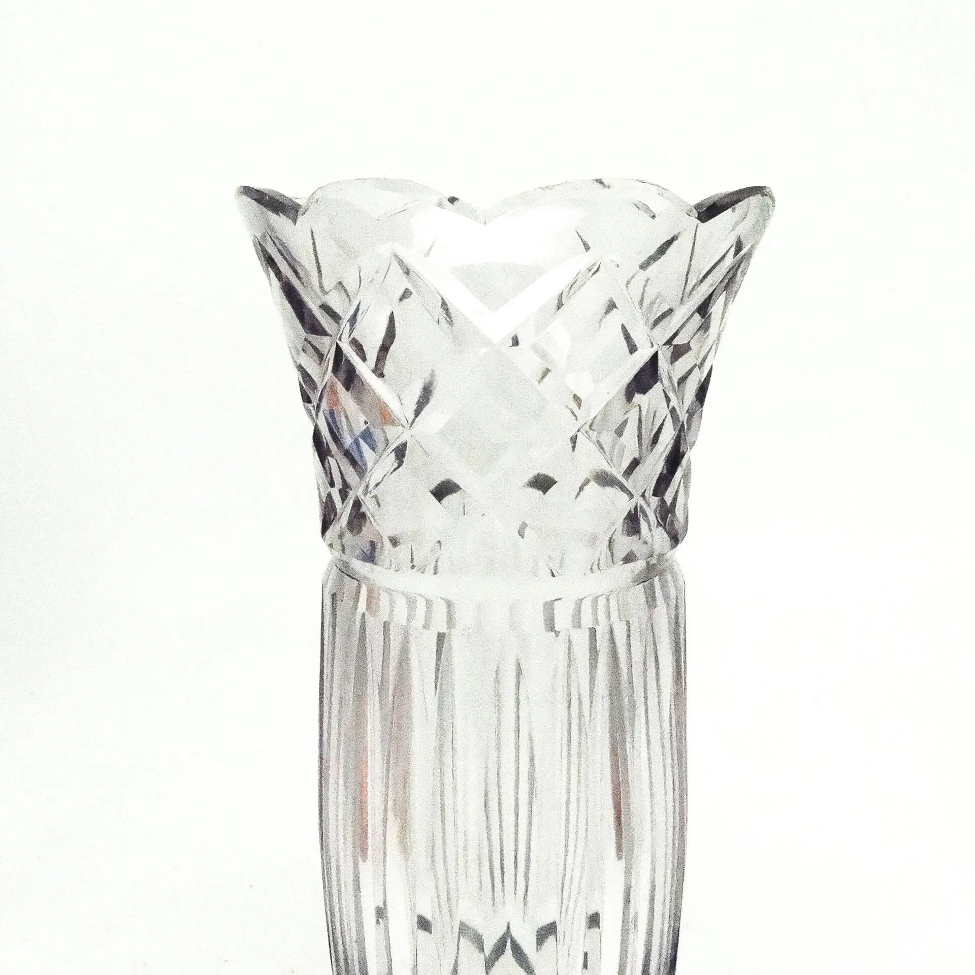 Postmodern vase, crystal, Belgium, 1960s