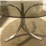 Table from the 40s with chrome base 20th century