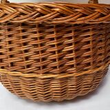 Woven wicker basket