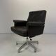 Vintage Leather Swivel Armchair De Sede DS 35, Switzerland, 1970s