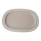 Plat en opaline blanche