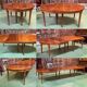 Louis Philippe round table 8 feet in cherry with 6 extensions