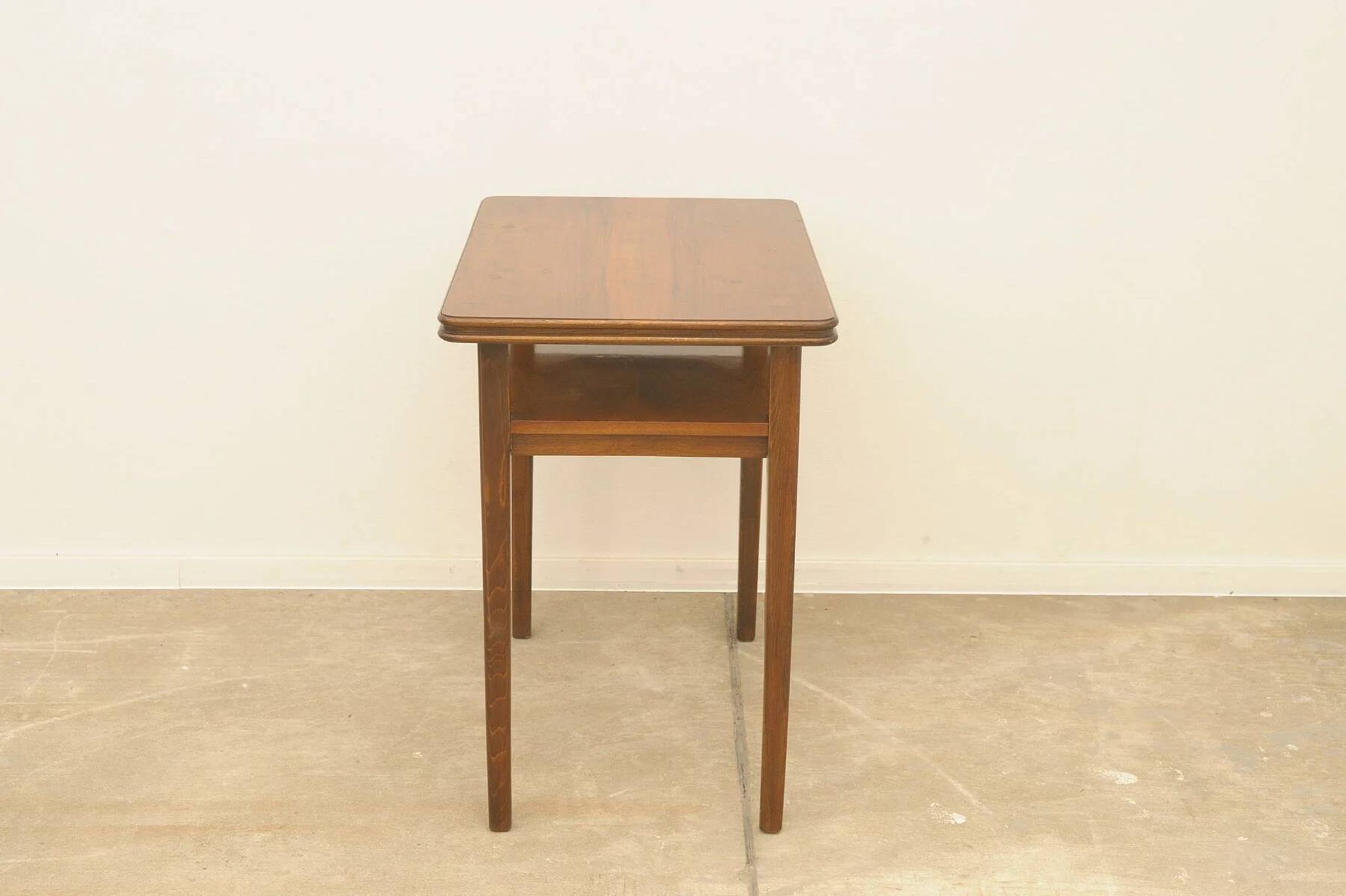 Mid-century walnut coffee table, wooden living room table, 1950s