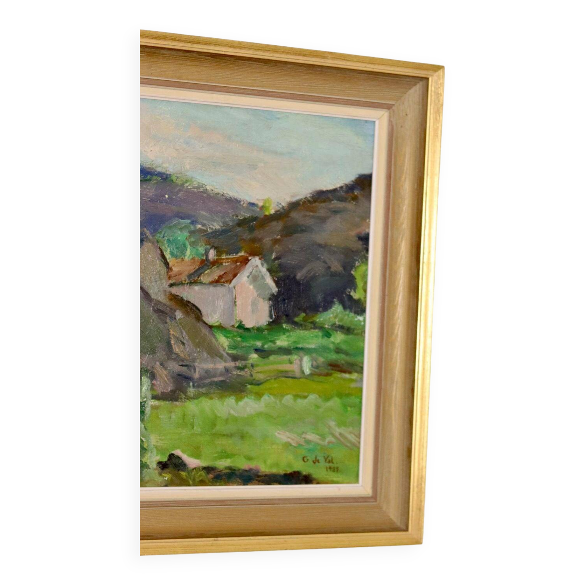 Original Early Century Swedish Oil On Canvas Painting" Abstract Landscape " by Gertrud de Val