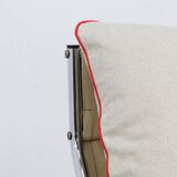 2x vintage lounge chair in chrome, 1970s new cussions