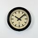 Large Industrial Brown Bakelite East German Wall Clock from GW, 1960s