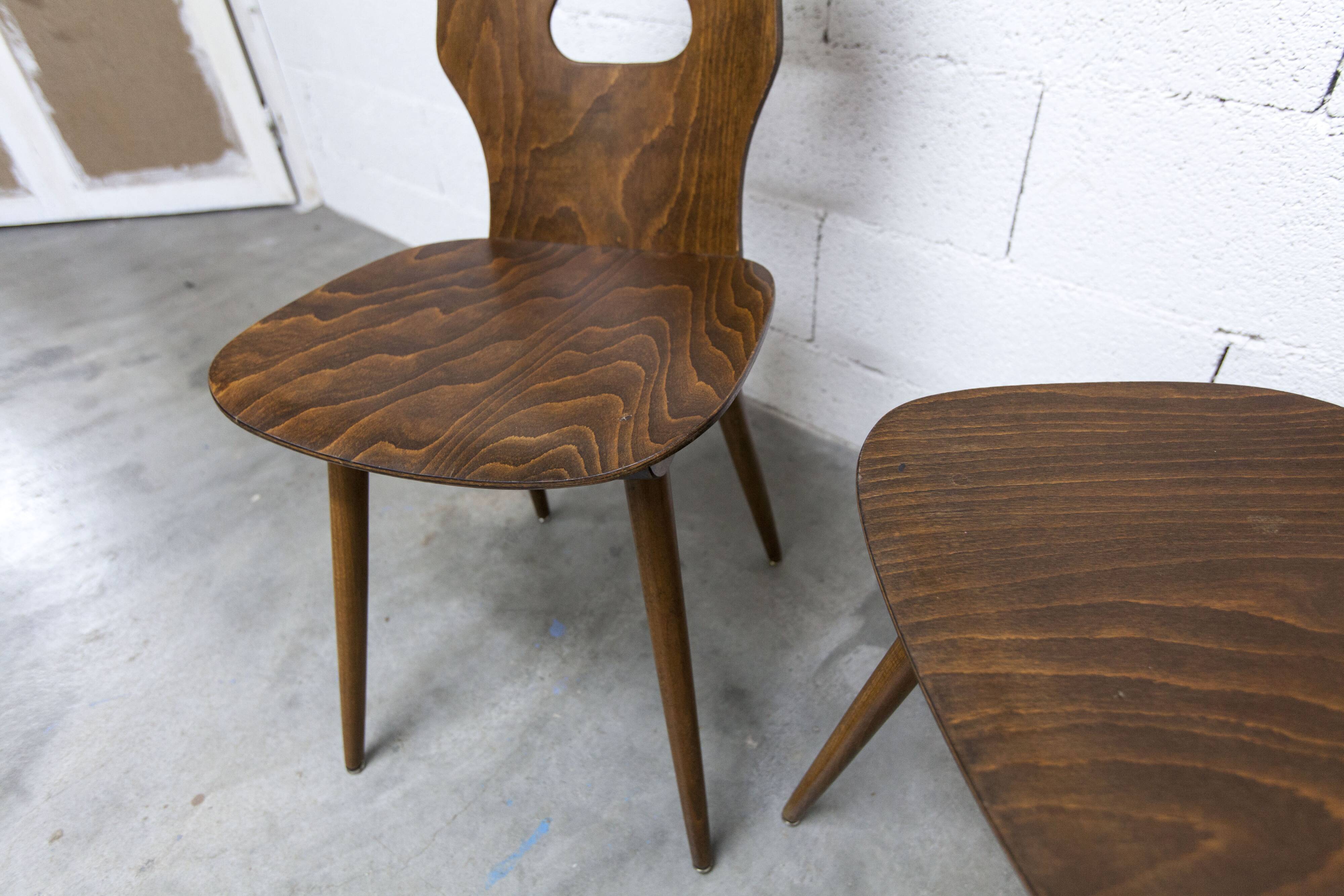 Paire de chaises Baumann modèle Gentiane 1960