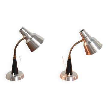 Pair of "600/5" table lamps by Gemi, 1960s