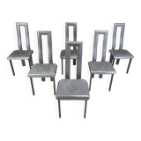 Italian Model Regia Dining Chairs by Antonello Mosca for Ycami, 1980s, Set of 6
