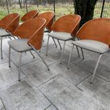 Set of 6 Dutch Lande chairs from the 80s