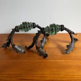Wrought iron and glass door handle