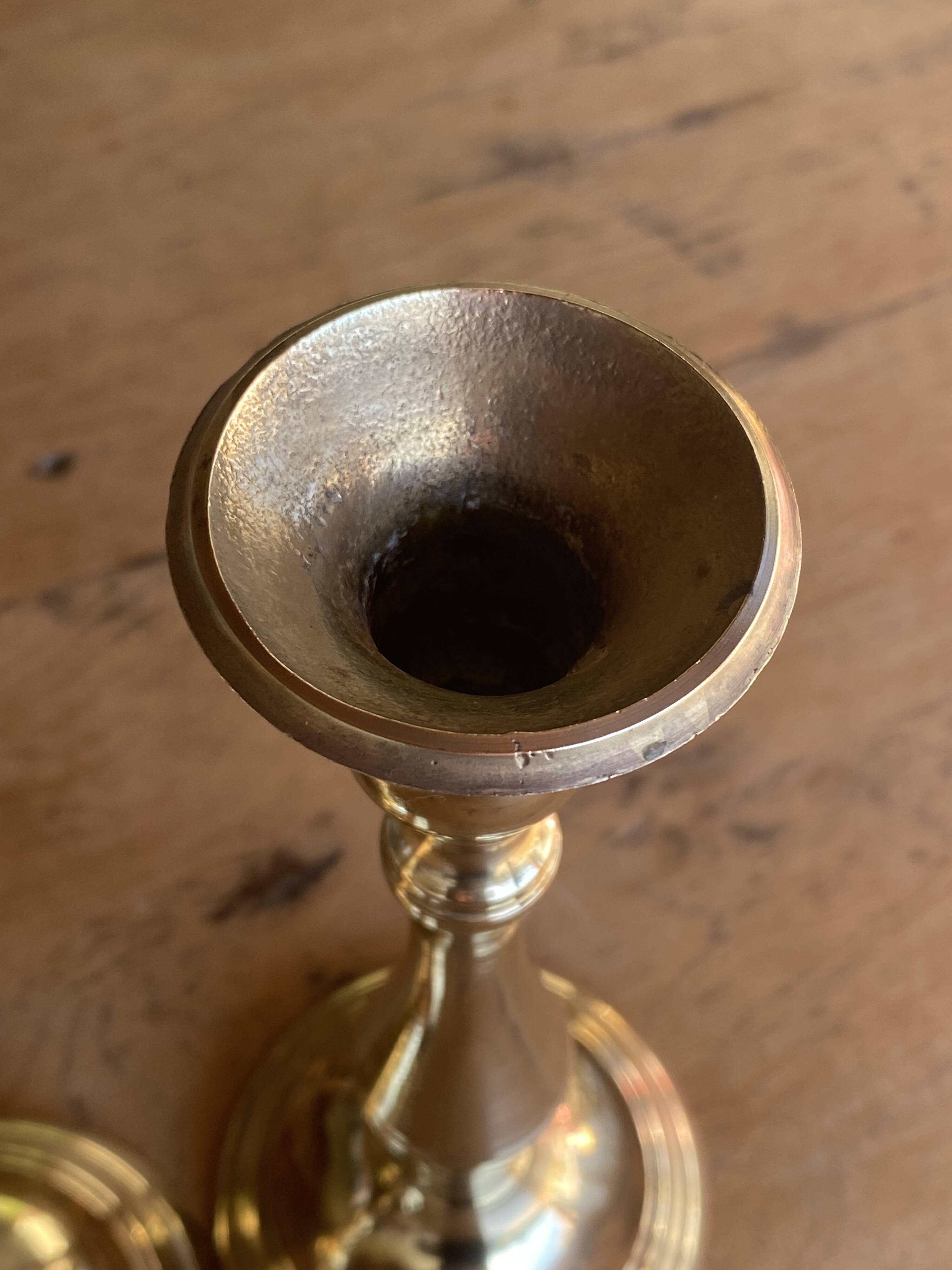 Pair of brass candlesticks