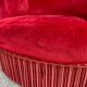 Fauteuil crapaud en velours rouge