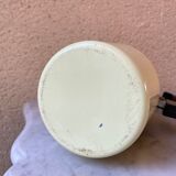 Italian coffee maker enamelled vintage yellow 70s