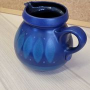 Vintage blue ceramic jug pitcher Porta Celi Spain